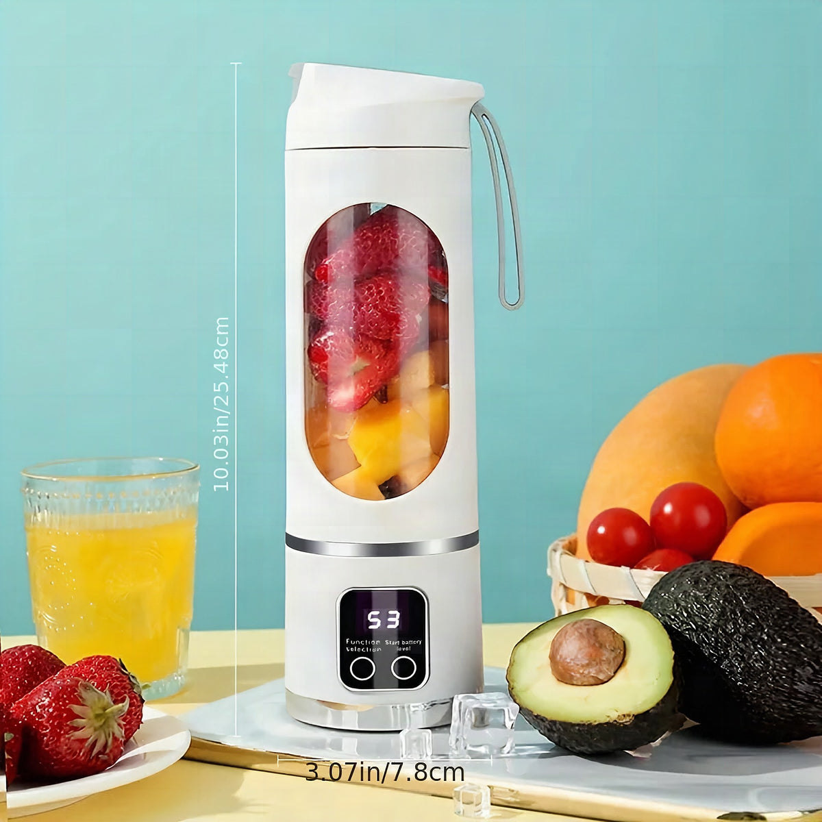 Mini batidora portátil Juicello con 8 cuchillas y batería recargable