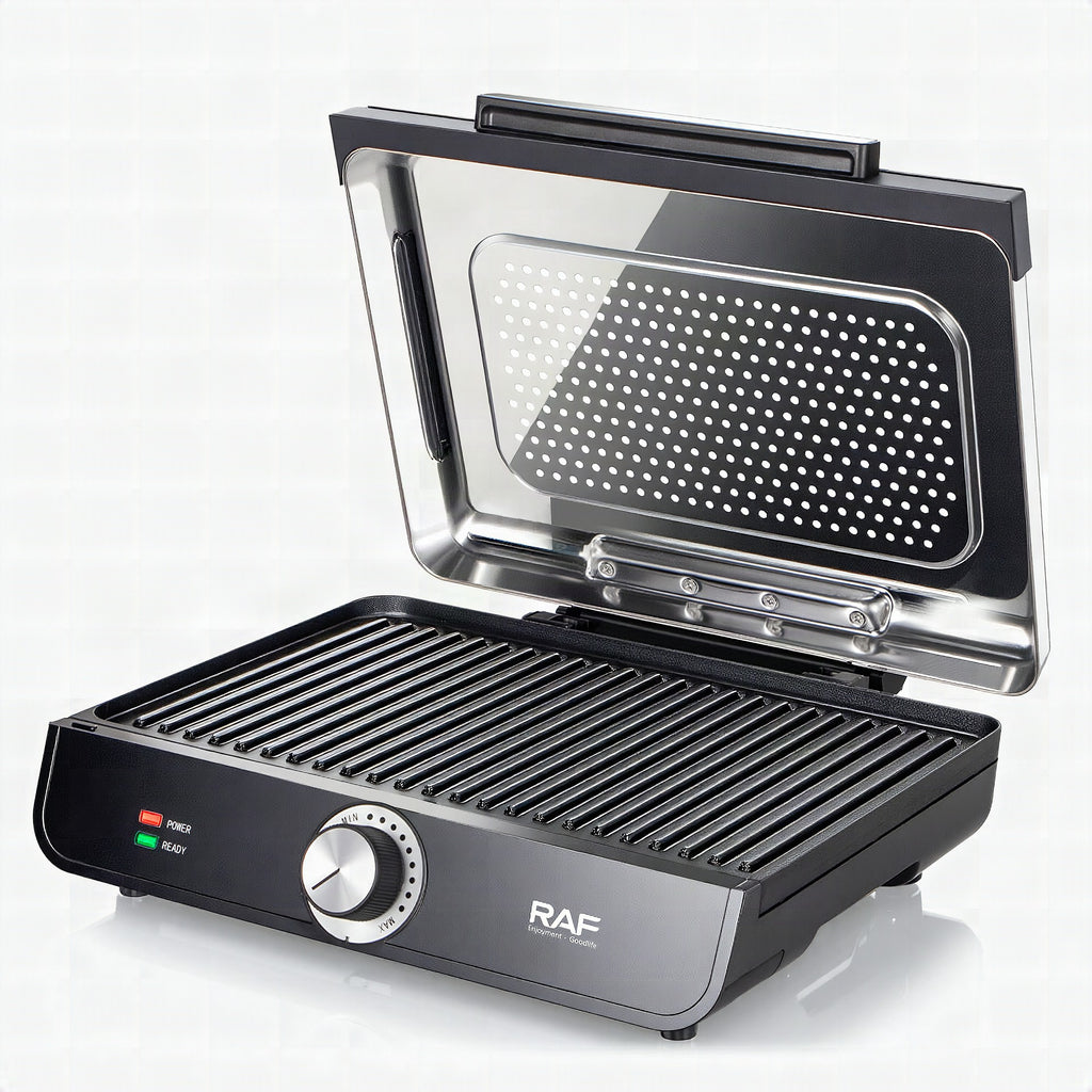 Parrilla eléctrica con control de temperatura ajustable