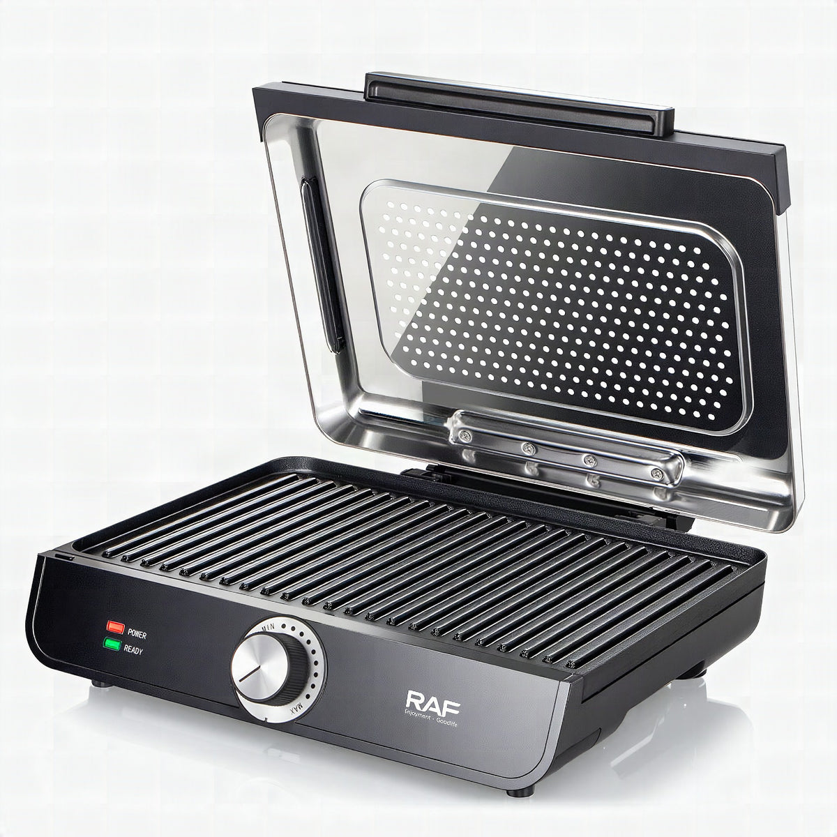 Parrilla eléctrica con control de temperatura ajustable