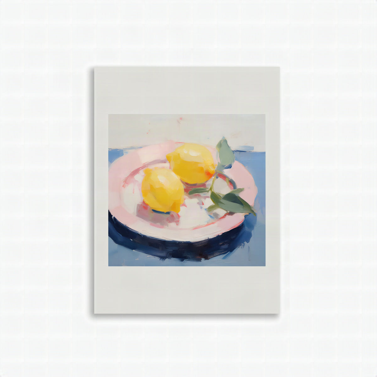Póster Plato con limones