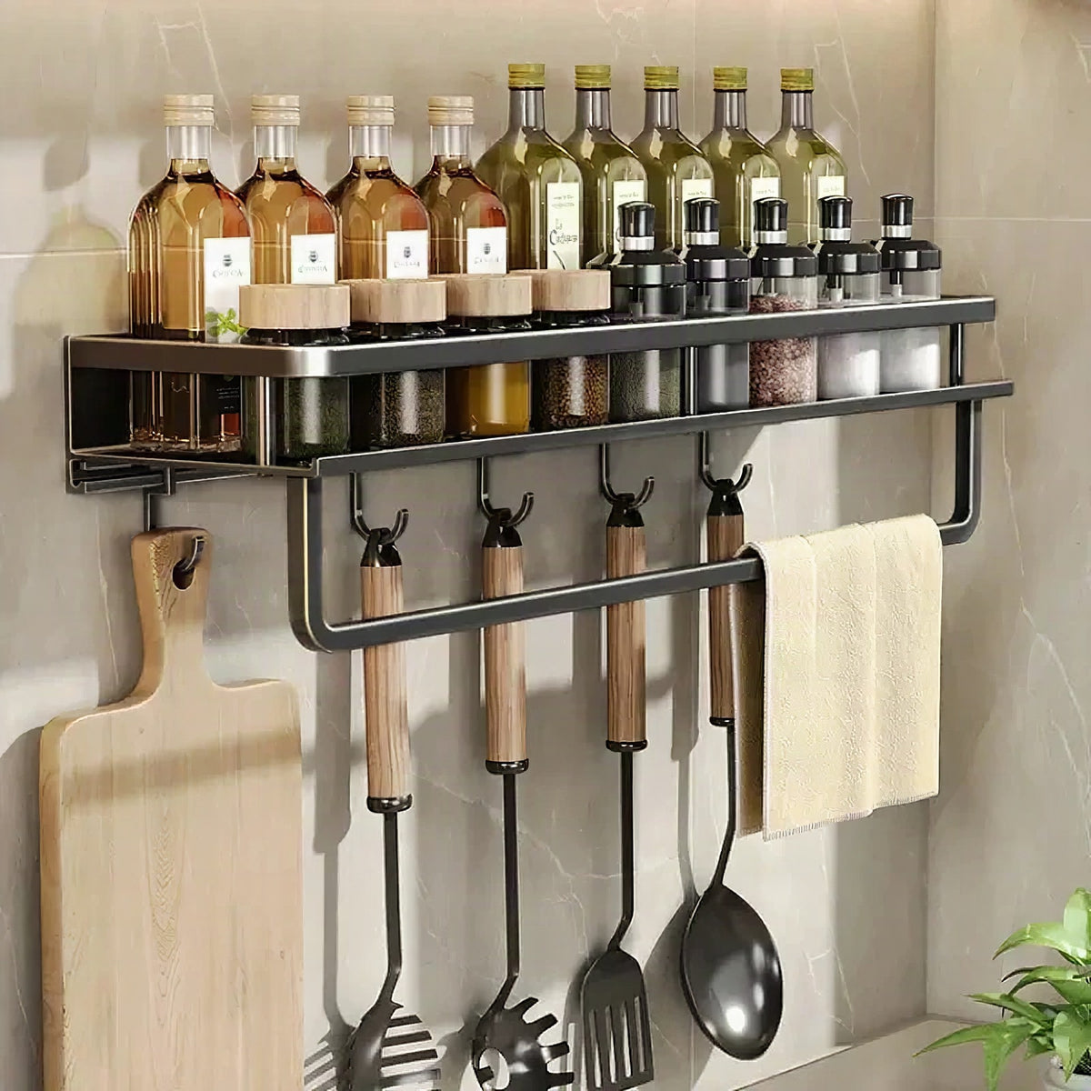 Estante de cocina moderno negro MetroRack