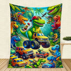 Manta de felpa con estampado de dinosaurios