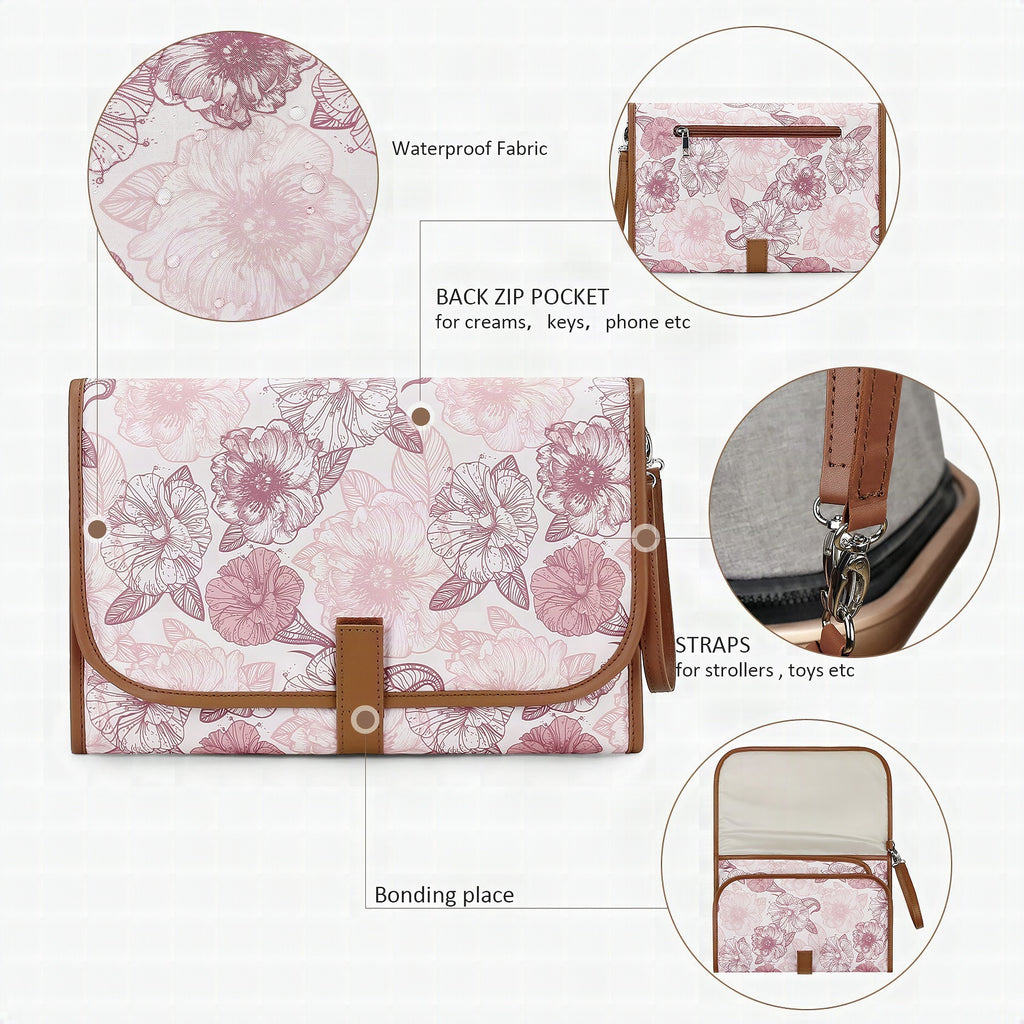 Cartera elegante con estampado floral