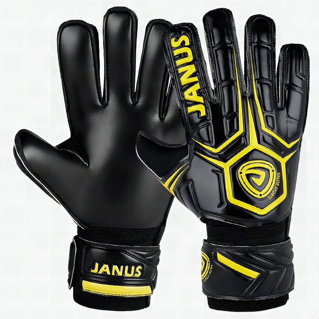 Guantes de portero con protección de dedos, palma antideslizante y dorso de PU suave