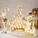 Adorno navideño LED de árbol, muñeco de nieve o caja de regalo