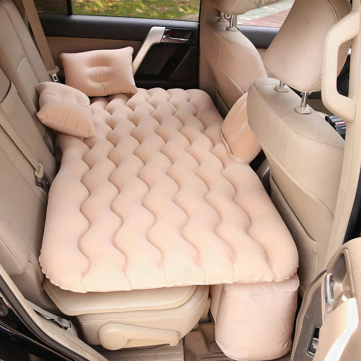 Colchón inflable para coche con almohadas y kit de reparación
