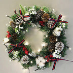 Corona de Navidad decorativa de PVC de 30 cm o 40 cm