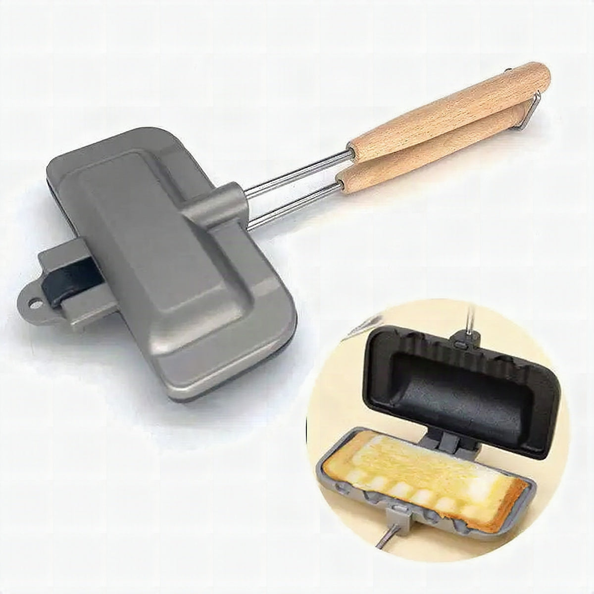 Sandwichera Quickgrill – prensa compacta antiadherente para comidas crujientes en 3 minutos