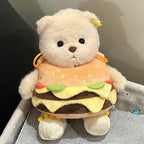 Peluche osito con disfraz de hamburguesa