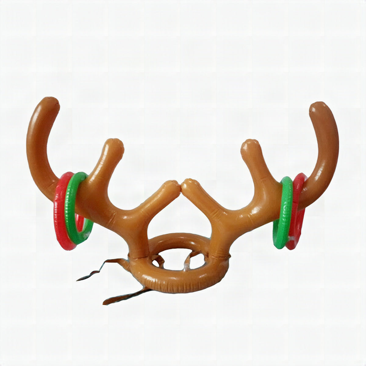 Juego de lanzamiento de anillas con diadema de reno hinchable para Navidad
