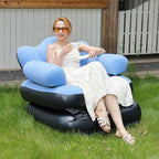 Tumbona hinchable de relax con soporte ergonómico para cuello y espalda