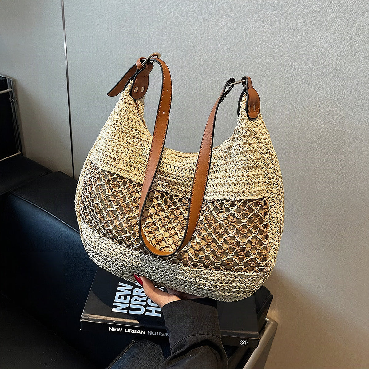 Bolso casual de macramé