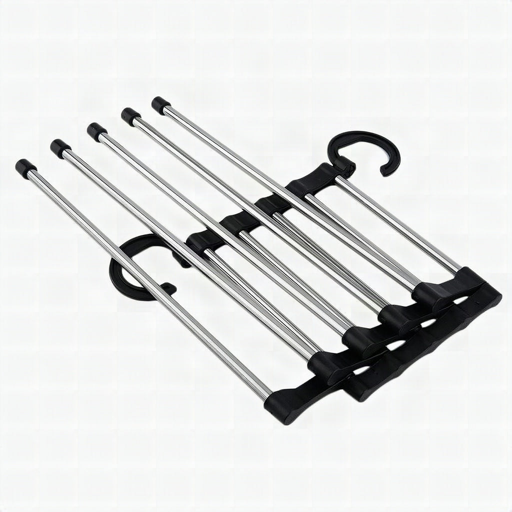 Percha organizadora de pantalones de 5 barras