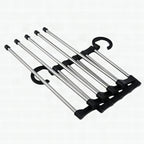 Percha organizadora de pantalones de 5 barras
