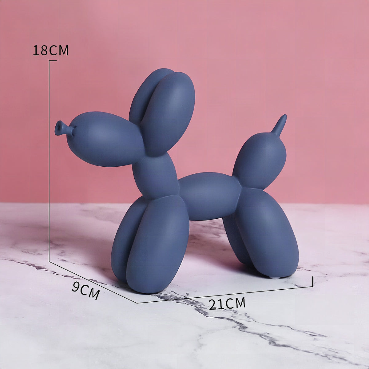 Figura decorativa perro globo de resina estilo nórdico