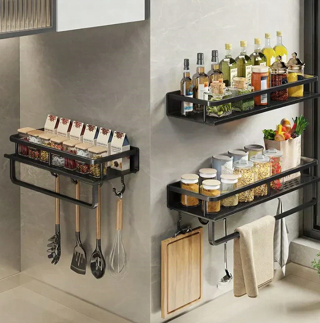 Estante de cocina moderno gris