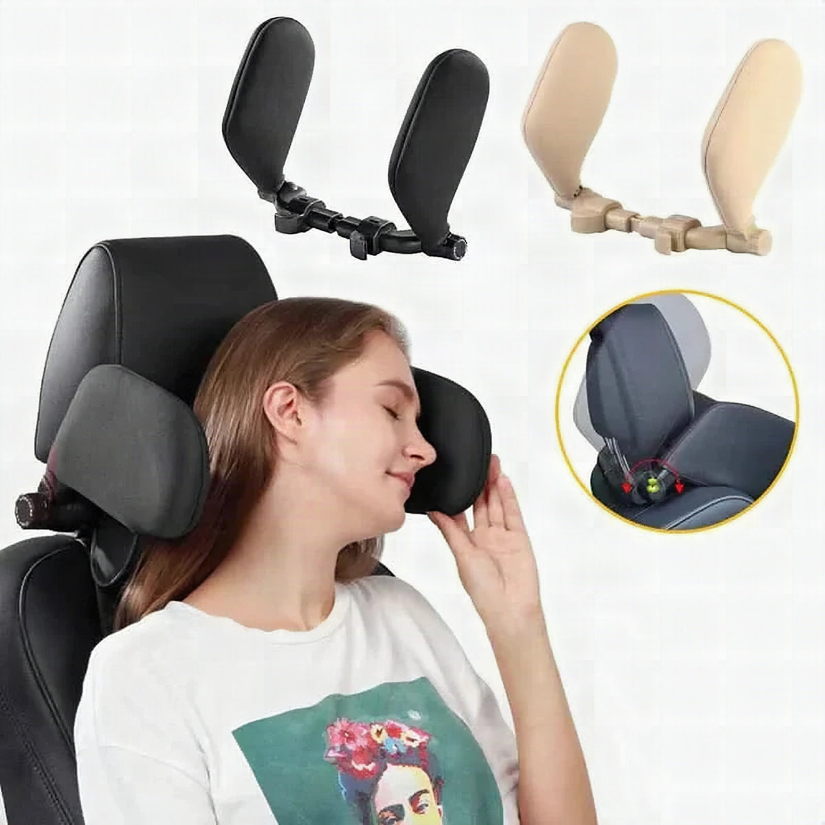Almohada cervical para coche – Soporte ergonómico para viajes