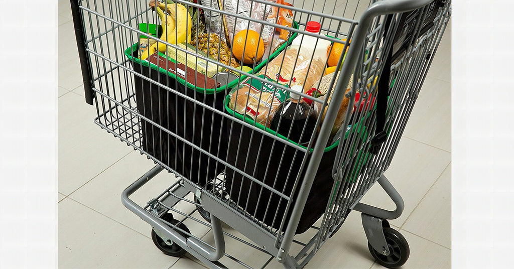 Bolsa de la compra plegable con compartimentos organizadores
