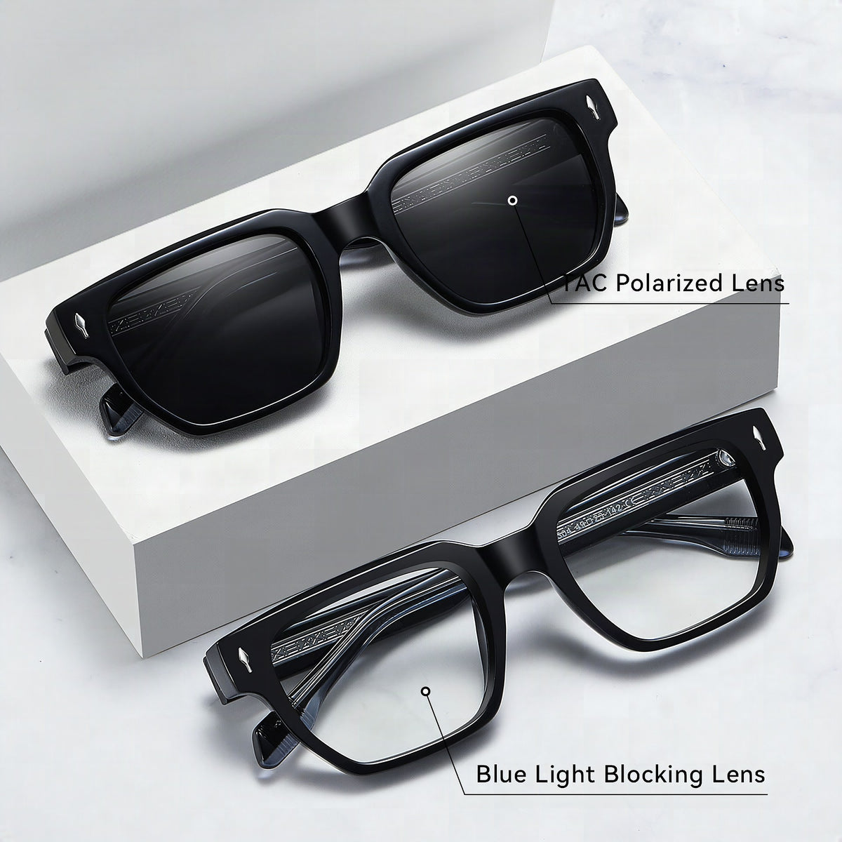 Gafas de sol cuadradas modernas y elegantes para mujer
