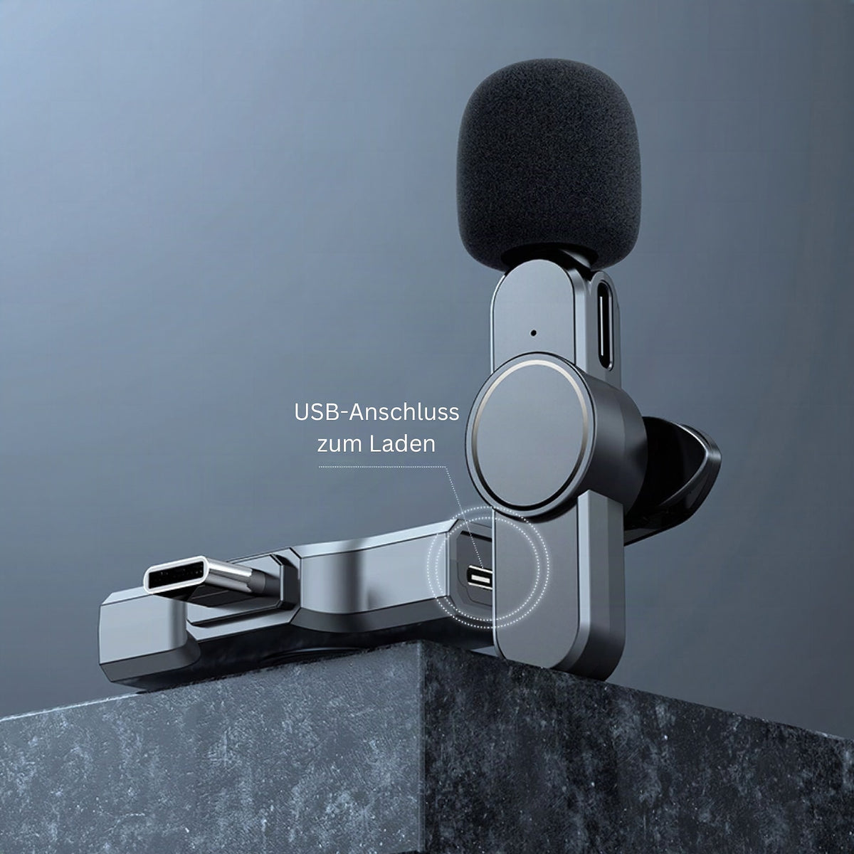Micrófono inalámbrico mini para smartphone – Micro de solapa con reducción de ruido y 10 h de batería