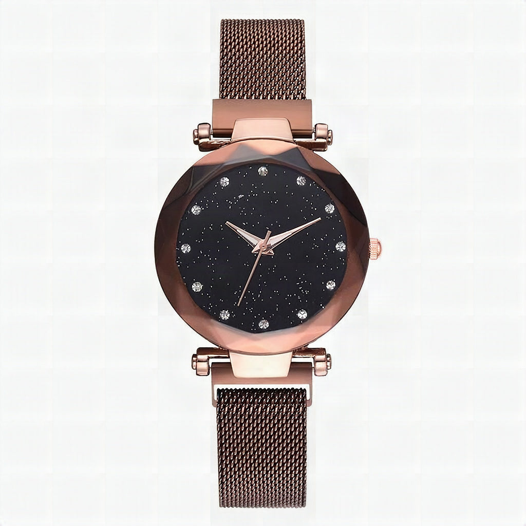 Reloj de mujer elegante y lujoso con cristales