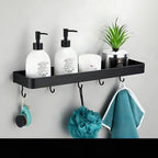 Estante de pared metálico para baño con diseño moderno