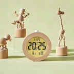Despertador digital de madera Ornishop