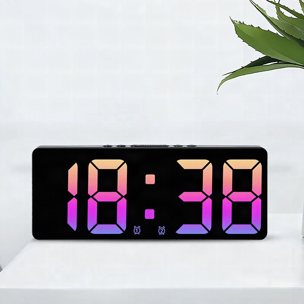 Reloj despertador LED inteligente con control por voz