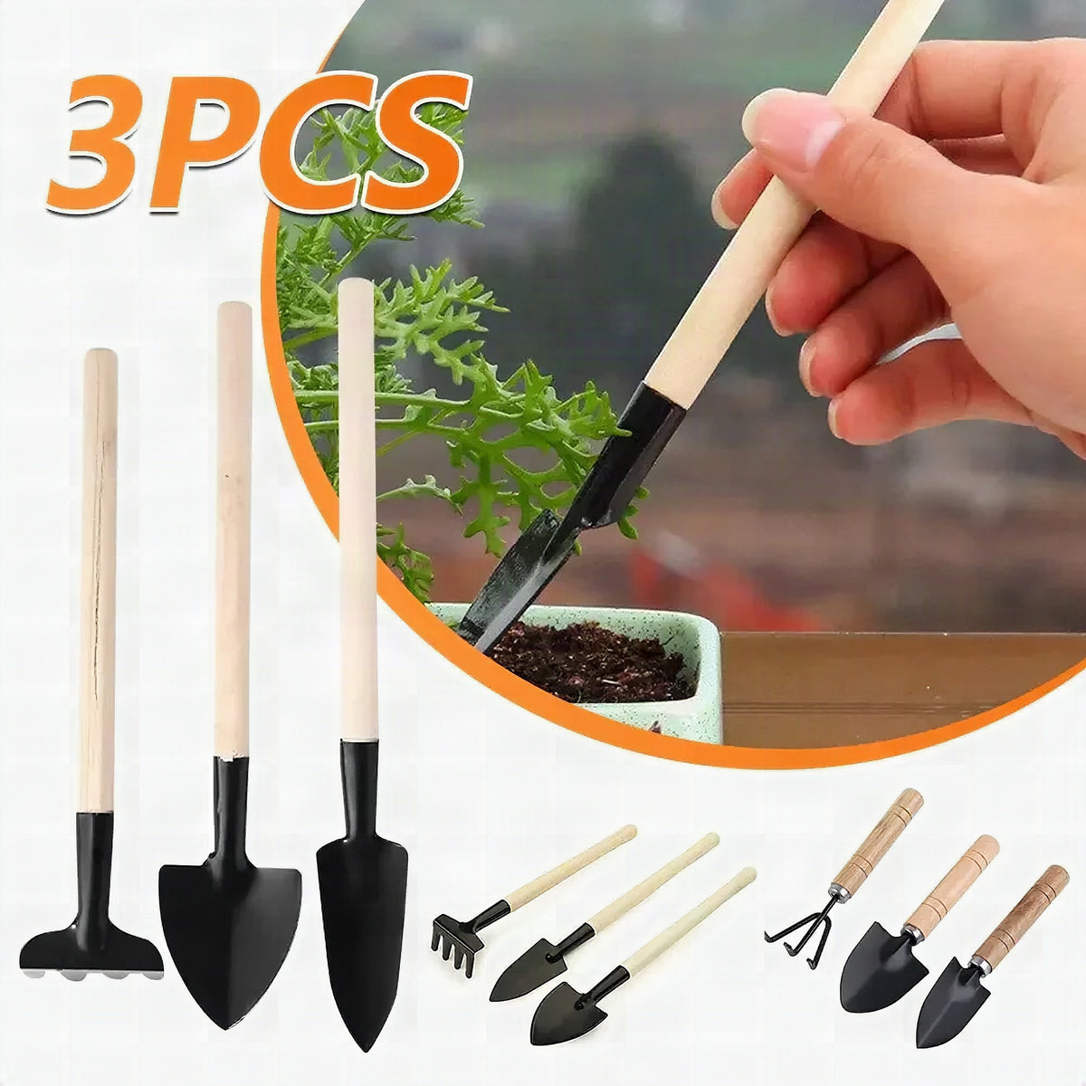 Set de herramientas de jardín MiniGarden Pro para plantas en maceta y bonsáis
