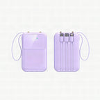 Batería externa portátil de 10.000 mAh con carga rápida y cables integrados
