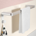 Accesorios de baño en metal blanco y acrílico — pieza individual o conjunto con estante