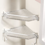 Accesorios de baño en metal blanco y acrílico — pieza individual o conjunto con estante