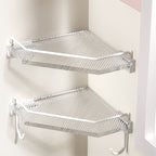 Accesorios de baño en metal blanco y acrílico — pieza individual o conjunto con estante
