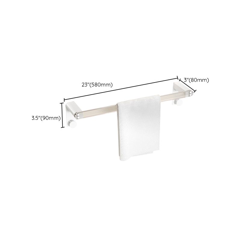 Accesorios de baño en metal blanco y acrílico — pieza individual o conjunto con estante
