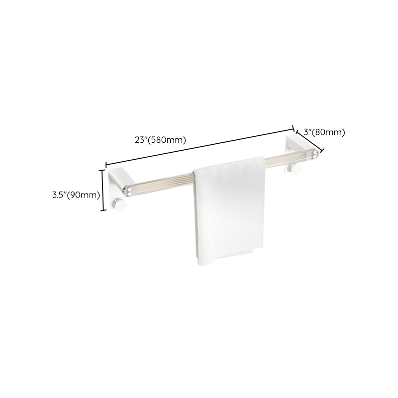Accesorios de baño en metal blanco y acrílico — pieza individual o conjunto con estante