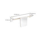 Accesorios de baño en metal blanco y acrílico — pieza individual o conjunto con estante