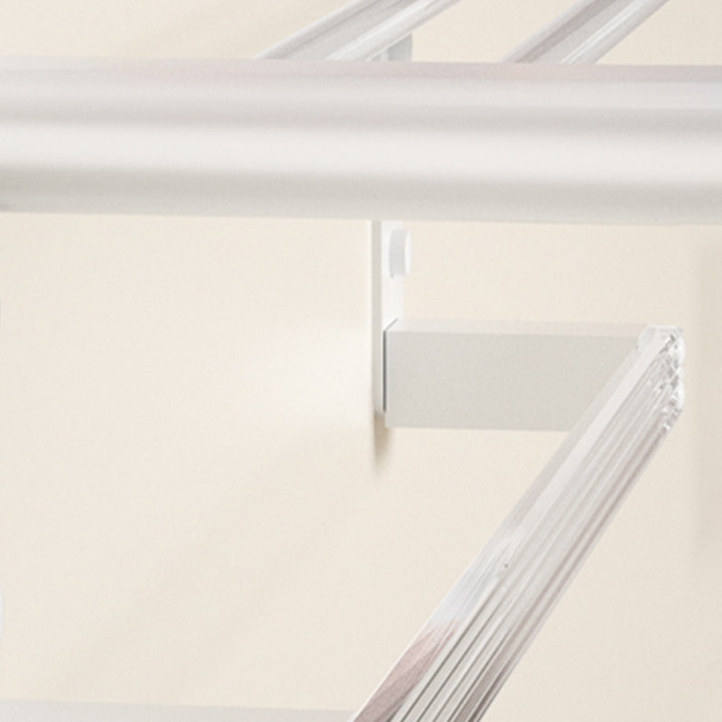 Accesorios de baño en metal blanco y acrílico — pieza individual o conjunto con estante