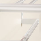 Accesorios de baño en metal blanco y acrílico — pieza individual o conjunto con estante