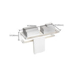 Accesorios de baño en metal blanco y acrílico — pieza individual o conjunto con estante
