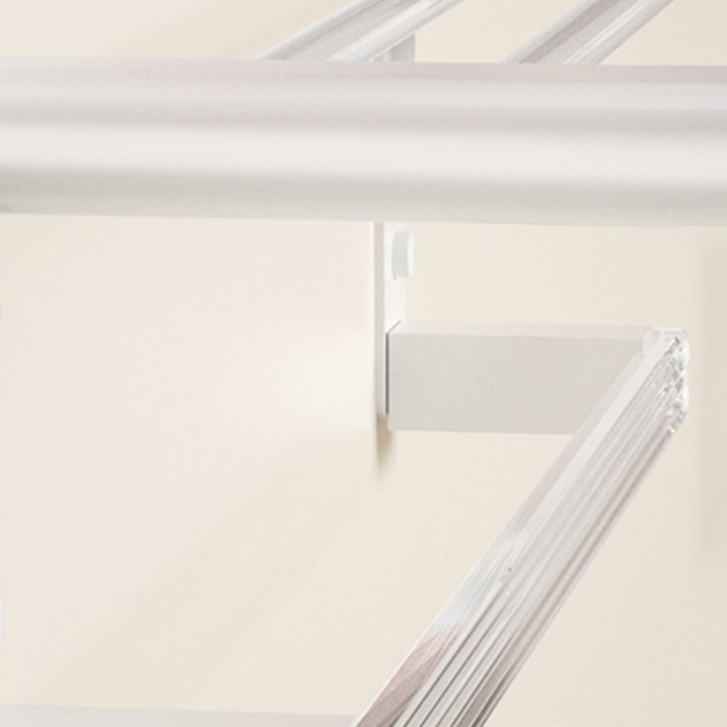 Accesorios de baño en metal blanco y acrílico — pieza individual o conjunto con estante