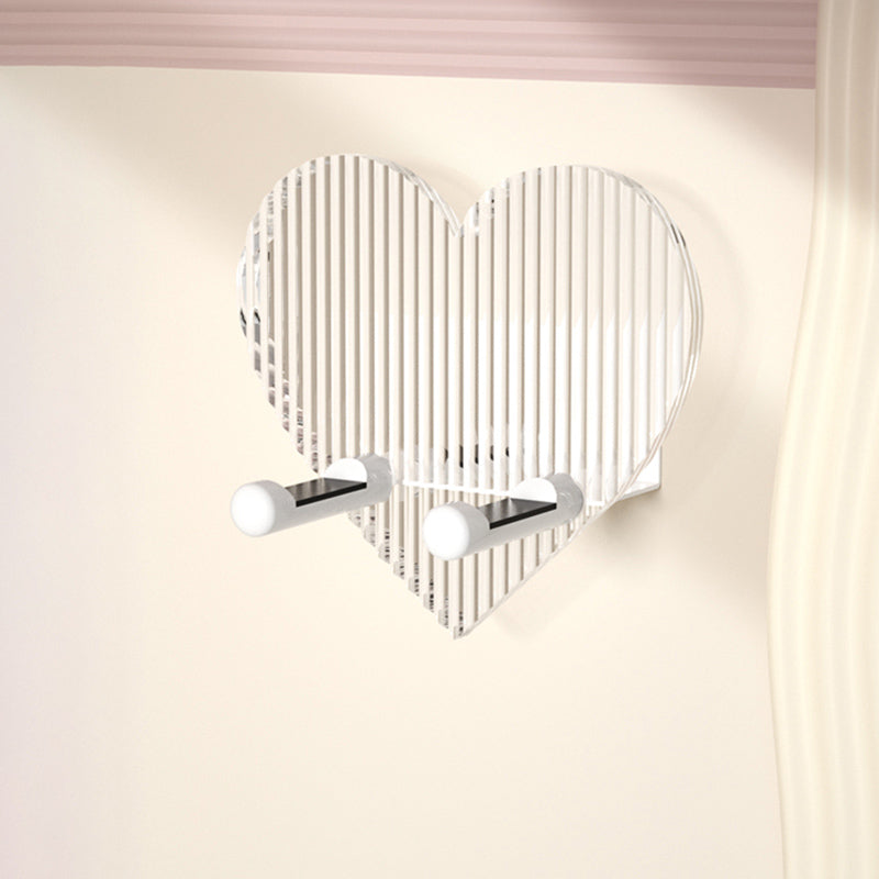 Accesorios de baño en metal blanco y acrílico — pieza individual o conjunto con estante