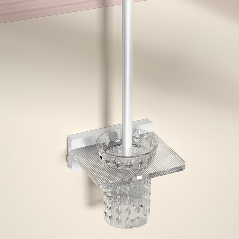 Accesorios de baño en metal blanco y acrílico — pieza individual o conjunto con estante