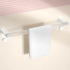 Accesorios de baño en metal blanco y acrílico — pieza individual o conjunto con estante