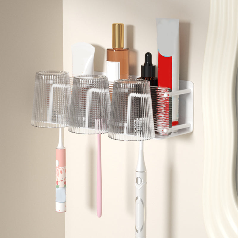 Accesorios de baño en metal blanco y acrílico — pieza individual o conjunto con estante