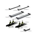 Accesorios de baño contemporáneos en metal negro — pieza individual o set completo