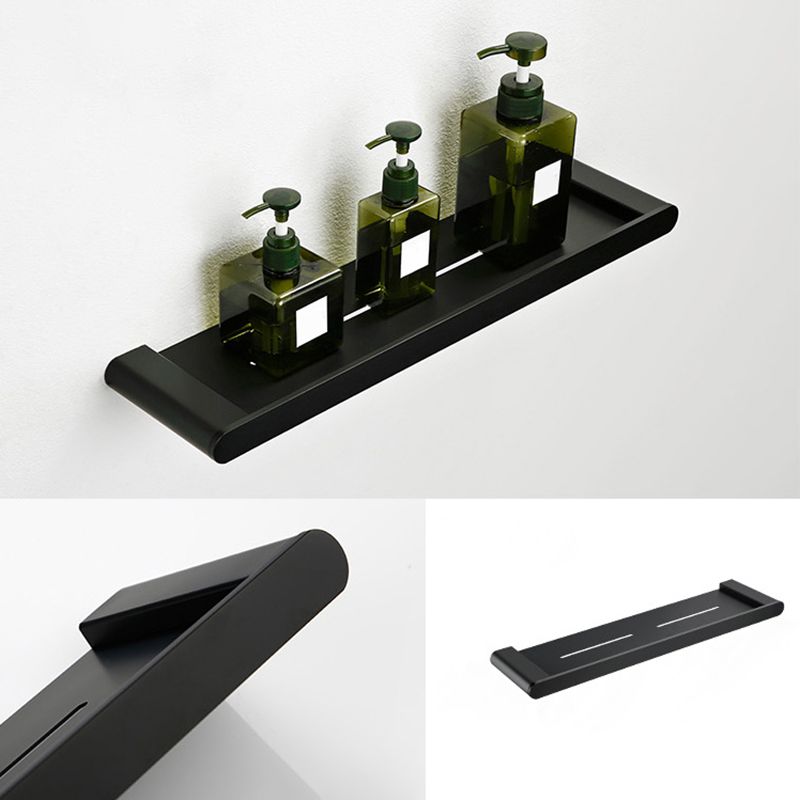 Accesorios de baño contemporáneos en metal negro — pieza individual o set completo