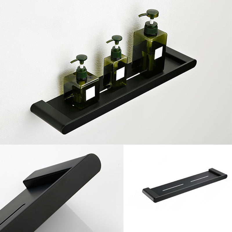 Accesorios de baño contemporáneos en metal negro — pieza individual o set completo
