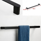 Accesorios de baño contemporáneos en metal negro — pieza individual o set completo