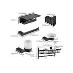 Accesorios de baño contemporáneos en metal negro — pieza individual o set completo