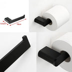 Accesorios de baño contemporáneos en metal negro — pieza individual o set completo
